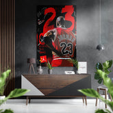 Michael Jordan Brushed Aluminum Dibond Wall Art.